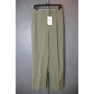 Theory‎ Women's Khaki Melange Trackable Wool Trousers 31x34 Business Casual